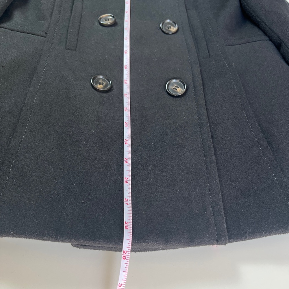 Thread & Supply Black Double-Breasted Peacoat Perfect Spring Transition Coat - M - Picture 11 of 15